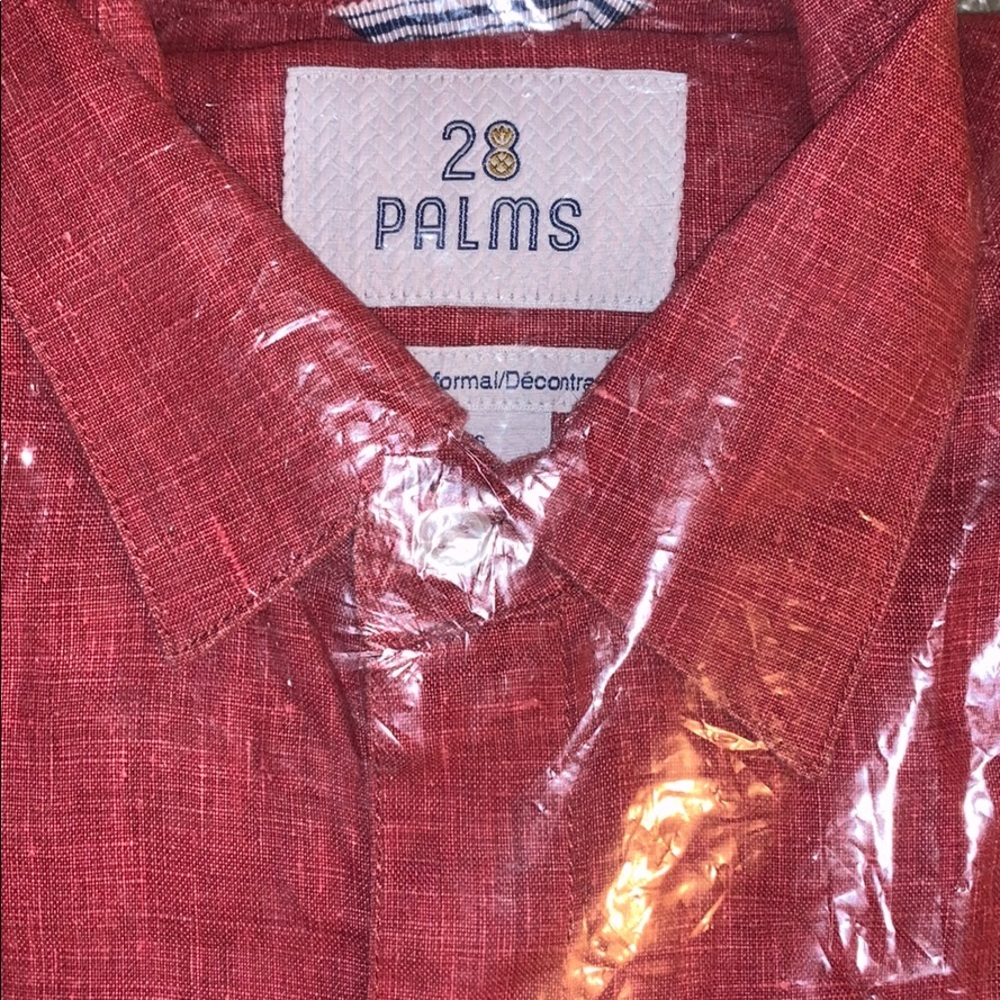 🦋 NWT 28 Palms Men’s Relaxed Fit 100% Linen Shirt XS - Picture 7 of 8